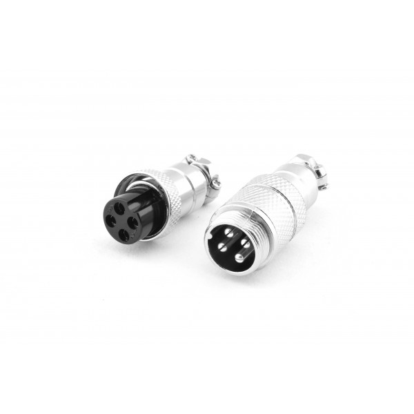 GX16-4 Connector Set - Kabel Extender - met Draaibevestiging