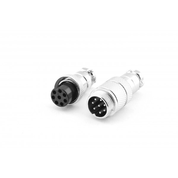 GX16-8 Connector Set - Kabel Extender - met Draaibevestiging