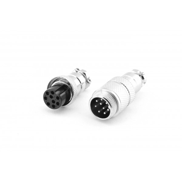 GX16-9 Connector Set - Kabel Extender - met Draaibevestiging
