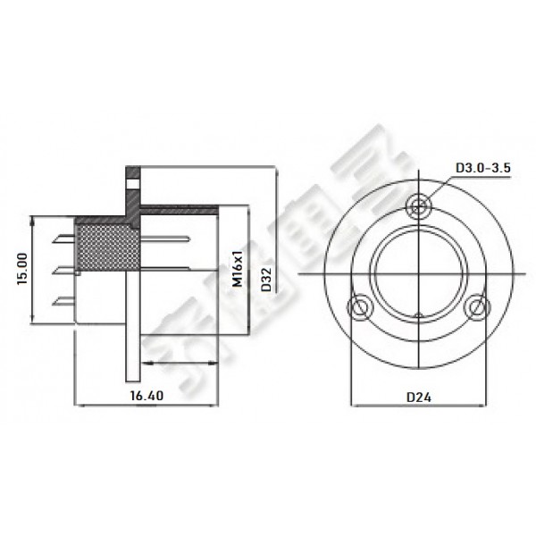 GX16-7 Connector Set - with Mount Plate