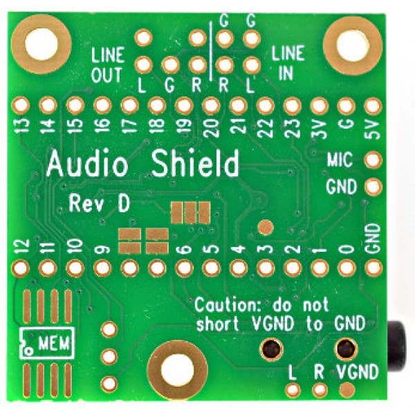 Teensy Audio Adaptor Board - Voor Teensy 4.0
