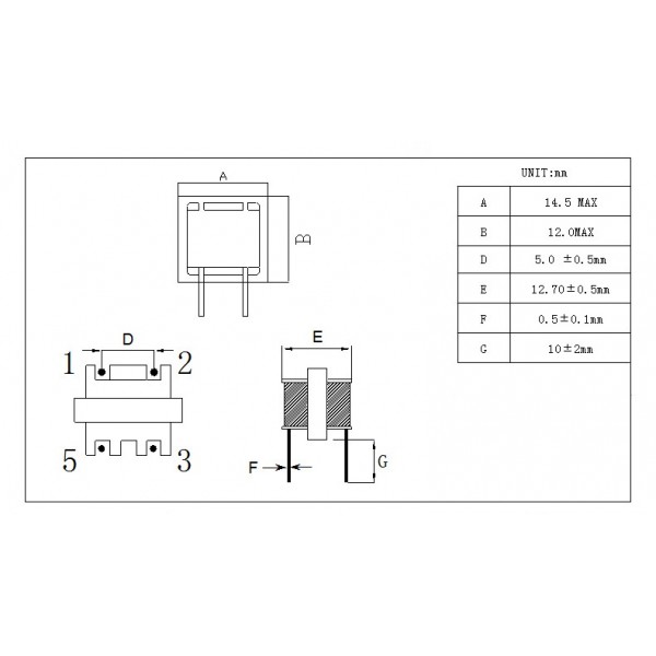 Audio Transformator - EI14-600:600