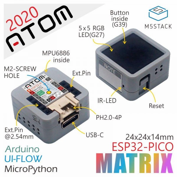 M5Stack Atom Matrix - ESP32 Development Board