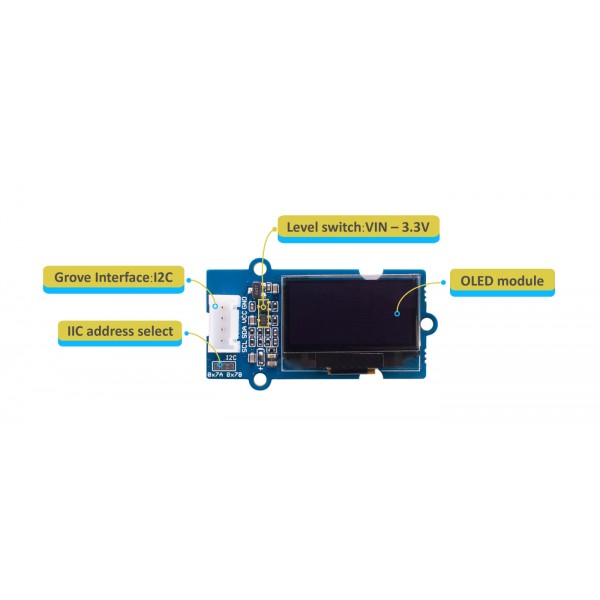 Seeed Studio Grove OLED Display 0.96 inch 128*64 pixels wit - SSD1315