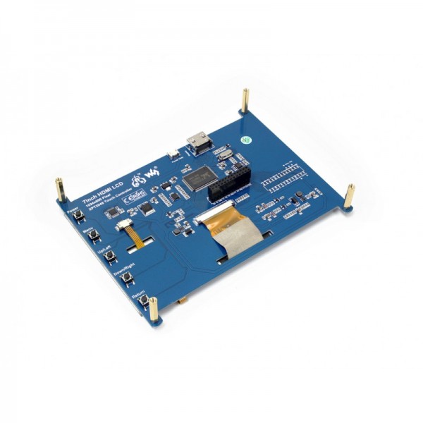 Waveshare 7 inch HDMI IPS-TFT-LCD Display 1024*600 pixels with Touchscreen - Raspberry Pi Compatible