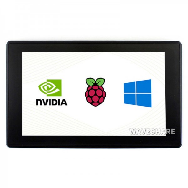 Waveshare 7 inch HDMI IPS-TFT-LCD (H) Display 1024*600 pixels with Touchscreen and Case - Raspberry Pi Compatible