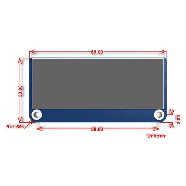 Waveshare 2.23 inch SPI OLED Display 128*32 pixels - Raspberry Pi Compatible