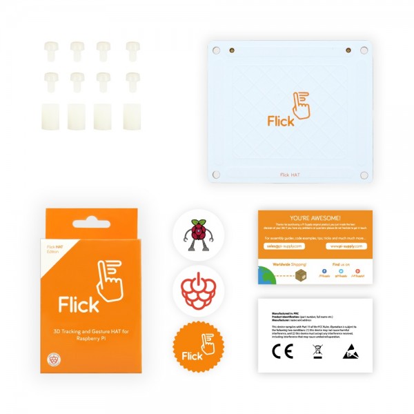 Pi Supply Flick HAT - 3D Tracking and Gesture HAT for Raspberry Pi