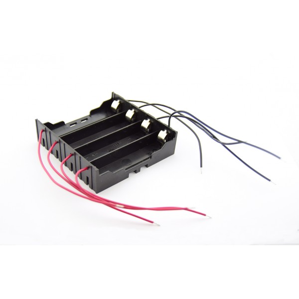 4x 18650 Batterijhouder - Klemcontacten -  Draden per Cel