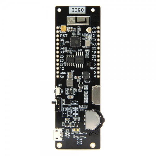 LilyGO TTGO T-Cell ESP32 - with 3-Way Button and 18650 Battery holder