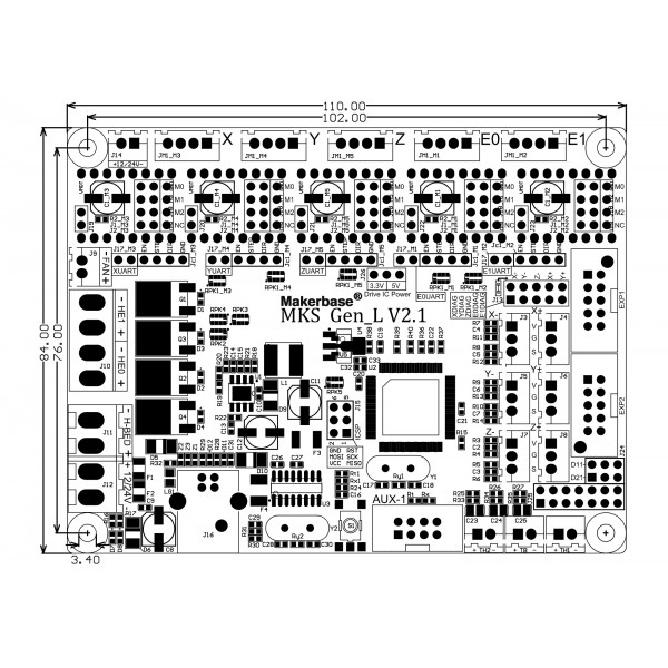 MKS Gen L V2.1 3D Printer Motherboard