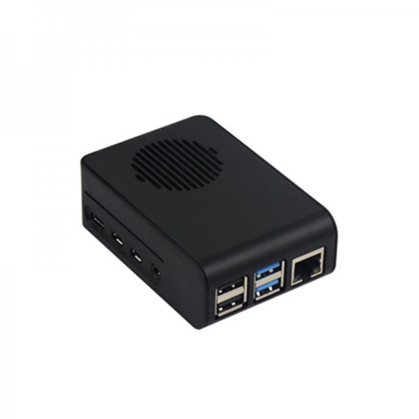 Raspberry 4 Behuizing met Ventilator - Zwart