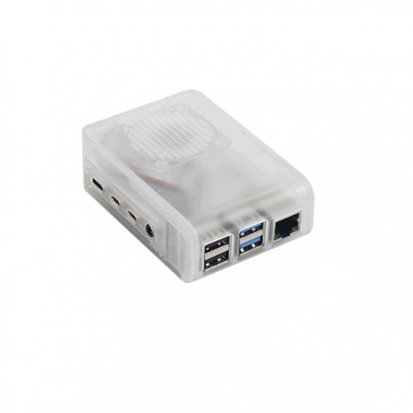 Raspberry 4 Behuizing met Ventilator - Transparant