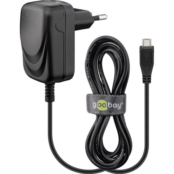 Goobay 49529 Micro USB Voeding - 5V 1A - Zwart