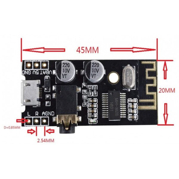 Stereo Audio Receiver with Audio Jack - MH-M28 - Bluetooth 4.2