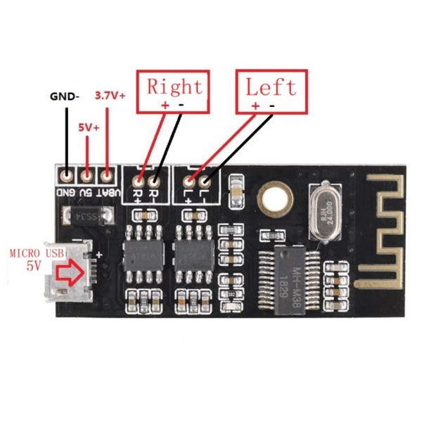 2x5W Stereo Audio Amplifier - MH-M38 - Bluetooth 4.2