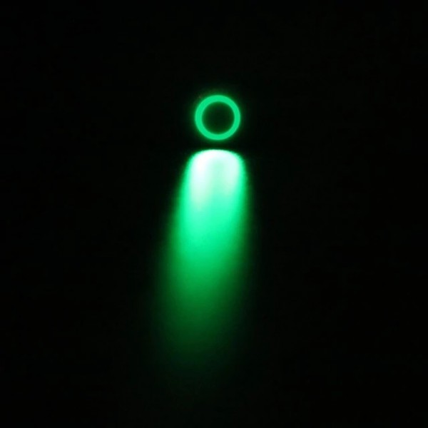 Metal Push Button 16mm - Reset - with 3-6V Green LED Lighting