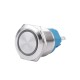 Metalen Drukknop 16mm - Reset - met 3-6V Witte LED