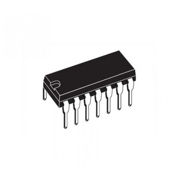 74HC14 Schmitt-Trigger Inverter - 6 Channels - 14-pin DIP