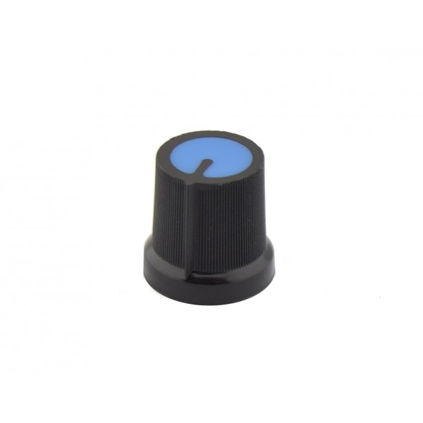 Potentiometer Knob Black-Blue Flat