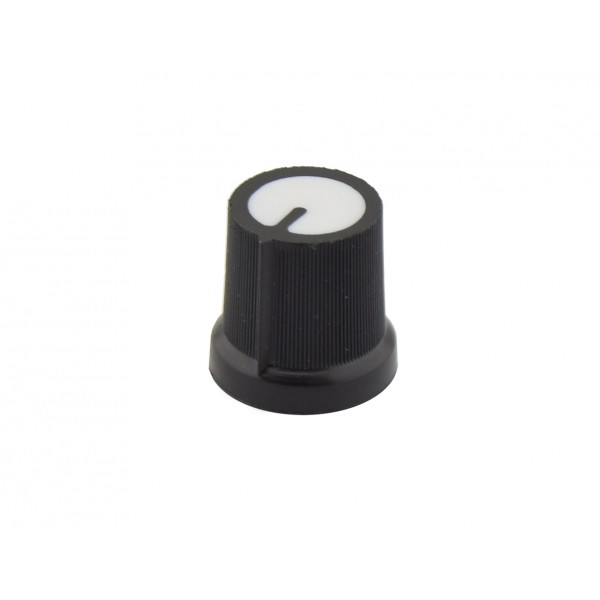 Potentiometer Knob Black-White Flat