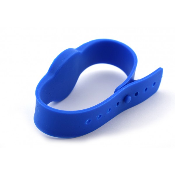 RFID Wristband - TK4100 125kHz - Snap Fastener - Blue