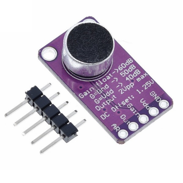 MAX9814 Microphone Amplifier Module with Microphone - Automatic Gain