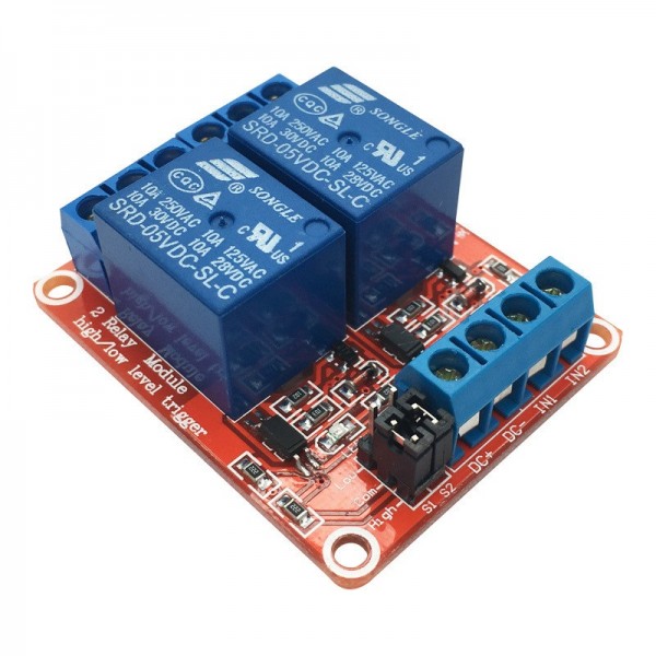 5V Relay 2-Channel High-active or Low-active