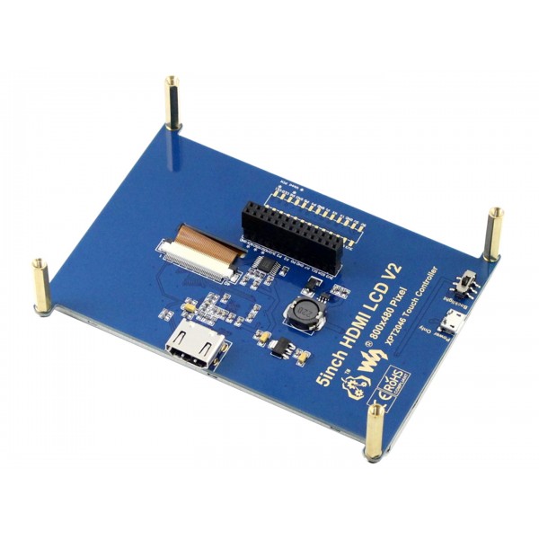 Waveshare 5 inch HDMI TFT-LCD Display 800*480 pixels with Touchscreen - Raspberry Pi Compatible
