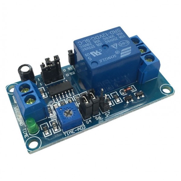 12V Relays with Adjustable Delay - 1 Hour - NO-NC Adjustable