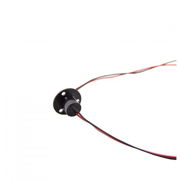 Slip Ring with Flange - 12.5mm Diameter - 2 Wires - 5A