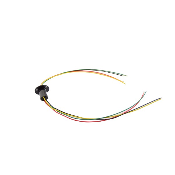 Slip Ring with Flange - 12.5mm Diameter - 4 Wires - 5A