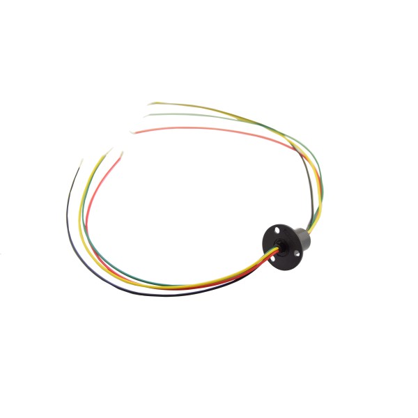 Slip Ring with Flange - 12.5mm Diameter - 4 Wires - 5A