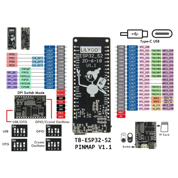 LilyGO TTGO T8 ESP32-S2 - with SD Card Slot