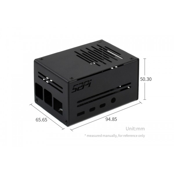 52Pi Raspberry Pi 4 Metalen Behuizing met Low Profile CPU Cooling Fan