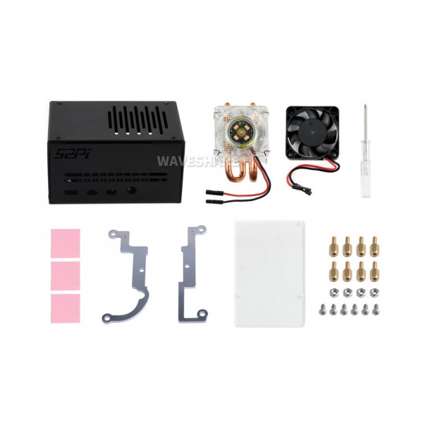 52Pi Raspberry Pi 4 Metalen Behuizing met Low Profile CPU Cooling Fan