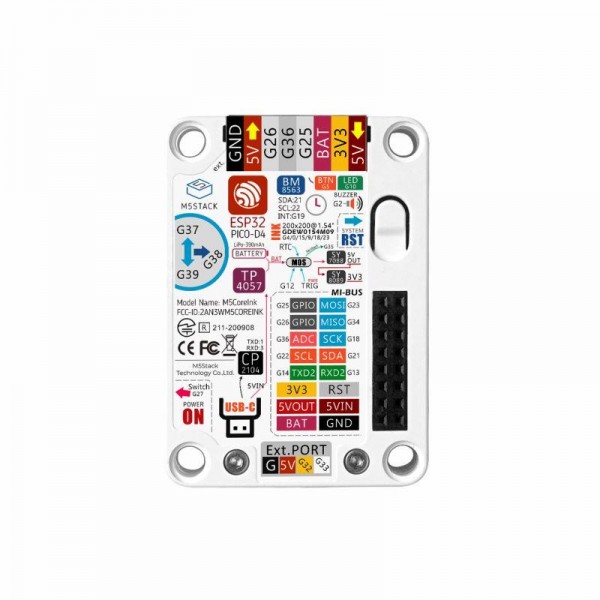 M5Stack M5Core INK with 1.54 inch E-paper E-ink Display - ESP32