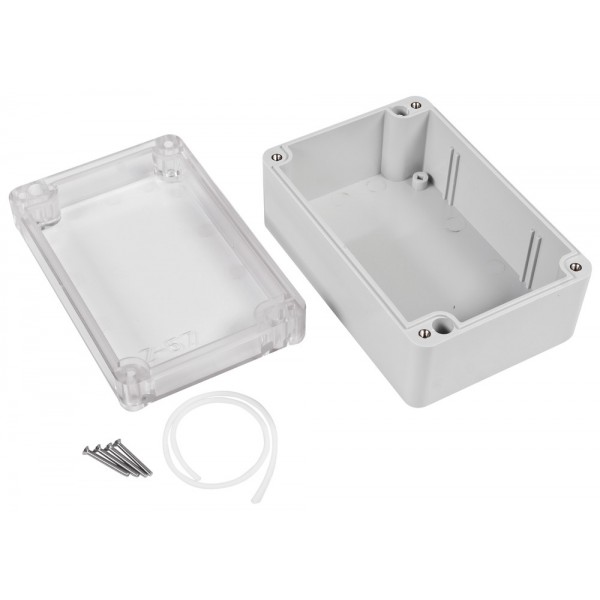 Kradex Enclosure 118x78x55mm - IP65 - Grey - Transparent - Z57JPH TM ABS