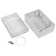 Kradex Enclosure 118x78x55mm - IP65 - Grey - Transparent - Z57JPH TM ABS
