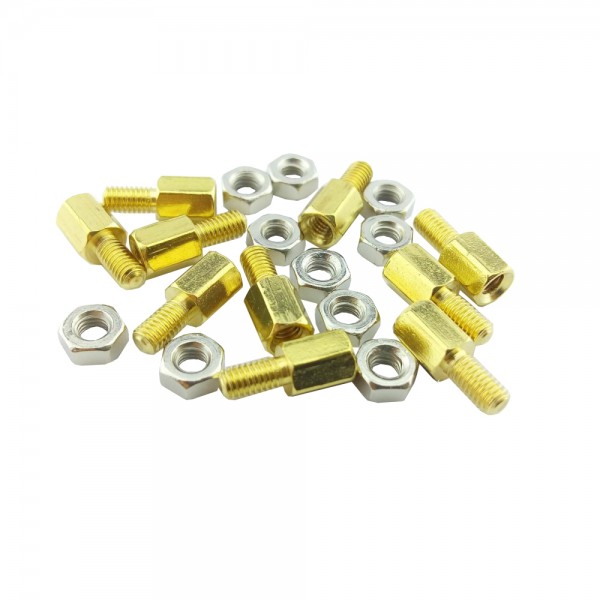 Afstandsbusje M3 - 6mm bushoogte - 6mm draadhoogte