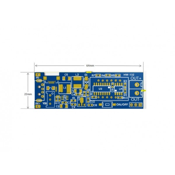 USB Adjustable DC-DC Converter 3W - with Voltage Meter