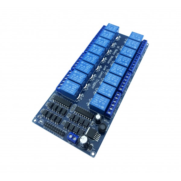 12V Relay 16-Channel Low-active - with LM2596 Step-down Buck Converter