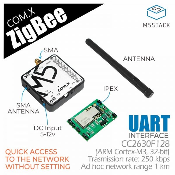 M5Stack COM ZigBee Module - CC2630F128 - for M5Core