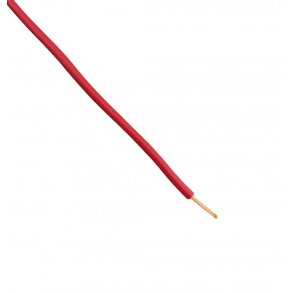 Wire - Single core - Flexible - Ø2.15mm 0.5mm2 - Red - 1m