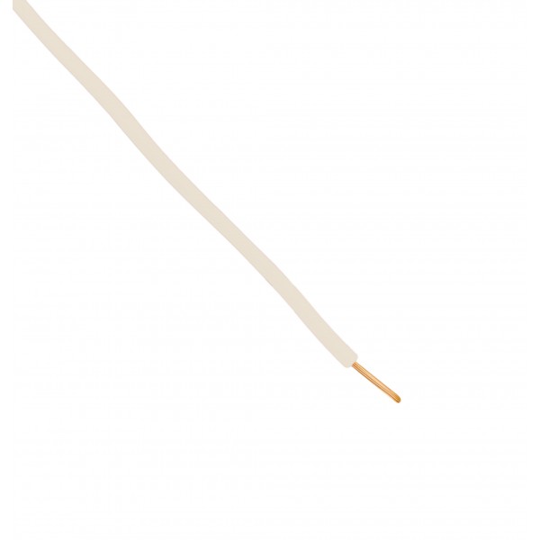 Wire - Single core - Flexible - Ø2.15mm 0.5mm2 - White - 1m