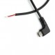 USB-C Power Cable with Loose Wires and Angle - 30cm