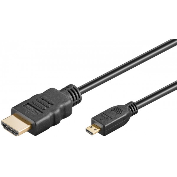 Goobay 53781 HDMI to Micro HDMI Cable 2.0 - 4K 60Hz - 1m