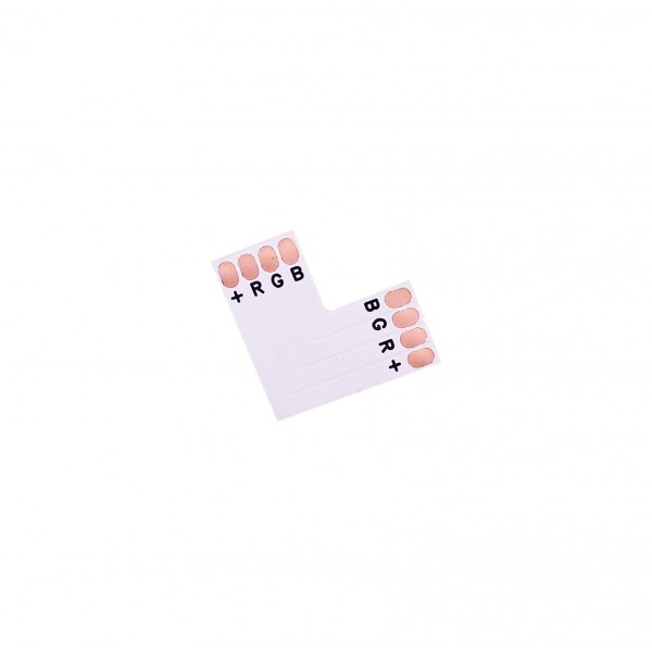 LED Strip L-Shaped Coupler - 4p 10mm - Standard RGB-WS2813-WS2815 - 10 pieces