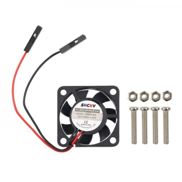 Ventilator 30x30x7mm - 5V - DuPont 2x1P - voor Raspberry Pi