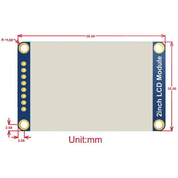 Waveshare 2 inch IPS-TFT-LCD Display - 240*320 Pixels - SPI
